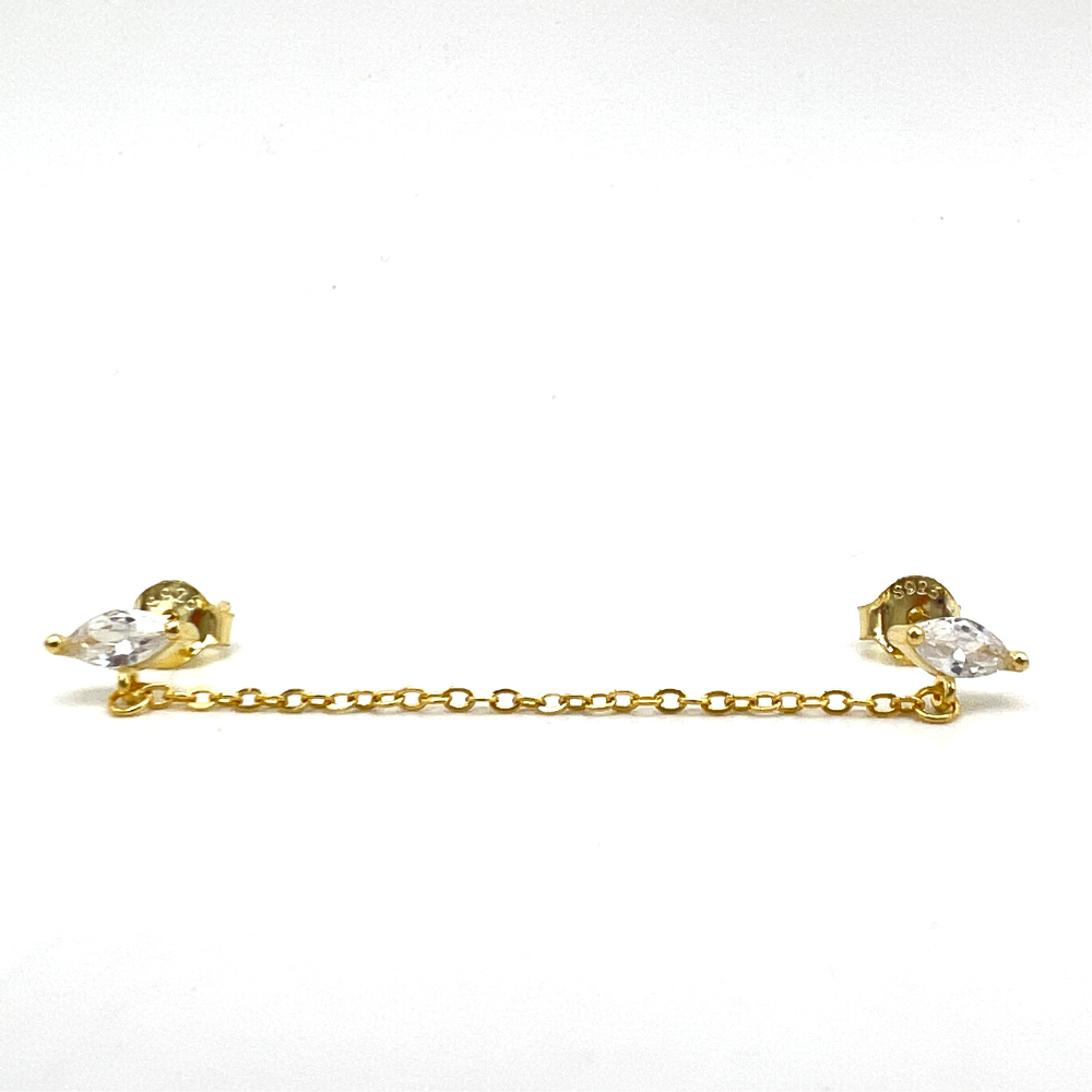 Doppia Goccia Gold con Catenella