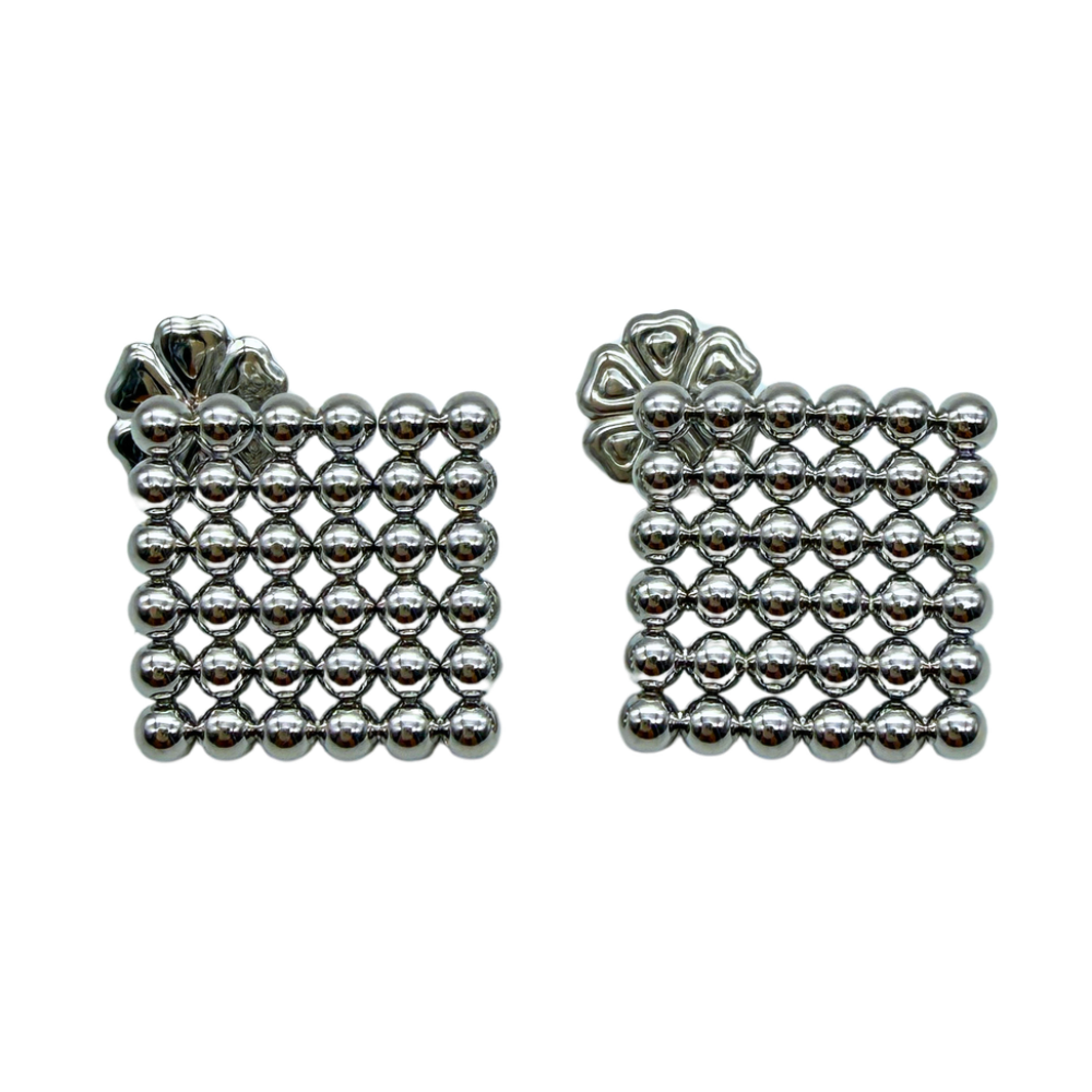 Orecchini Bubble in Acciaio Silver