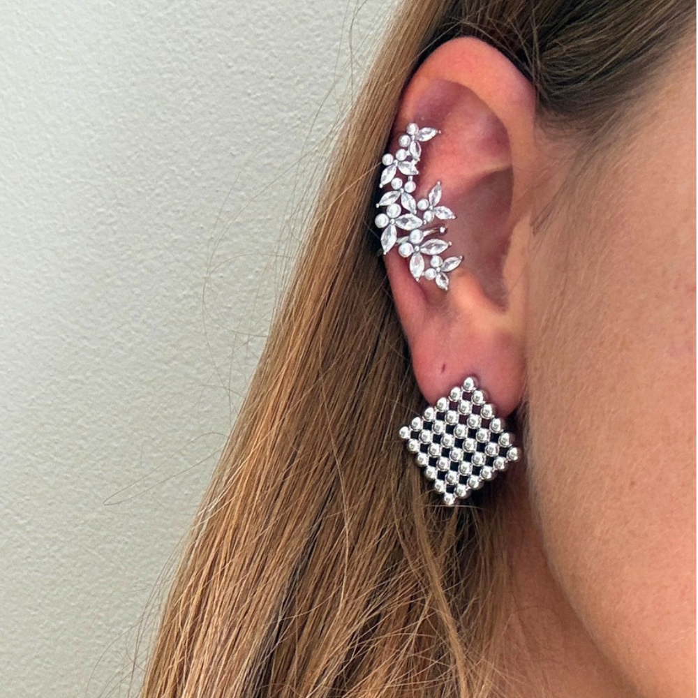 Orecchini Bubble in Acciaio Silver