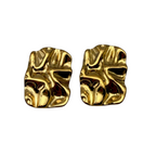 Orecchini Onde Preziose in Acciaio Gold
