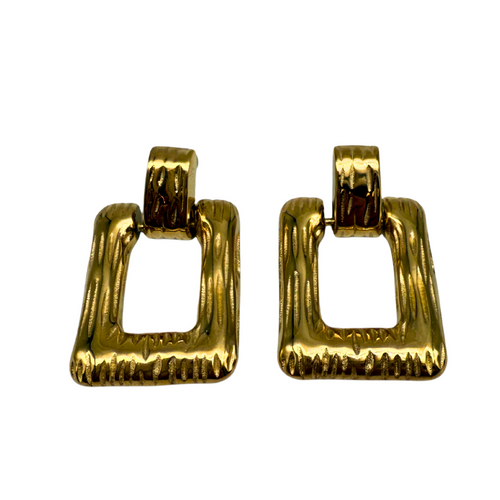 Orecchini Ritmo Dorato in Acciaio Gold