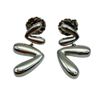 Orecchini V in Acciaio Silver
