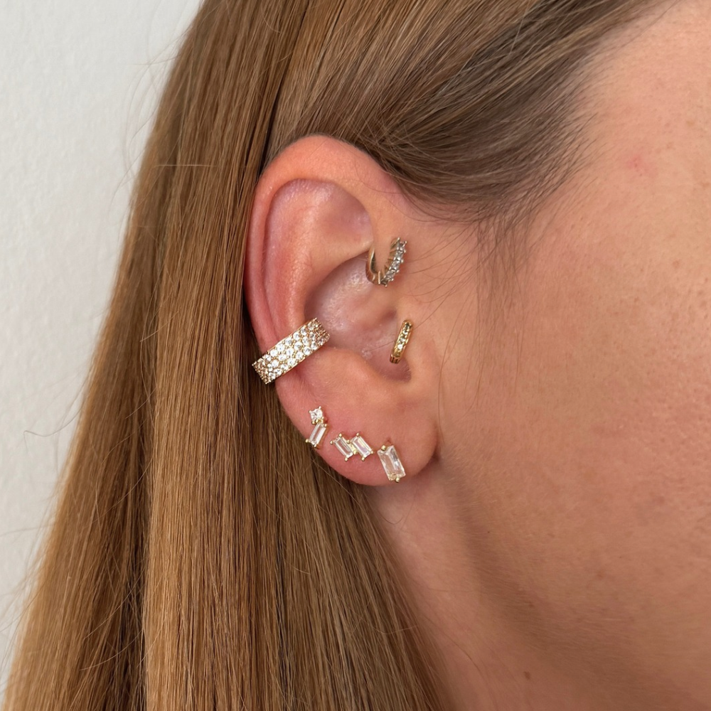 Ear Cuff Big Sparkle in Acciaio Gold