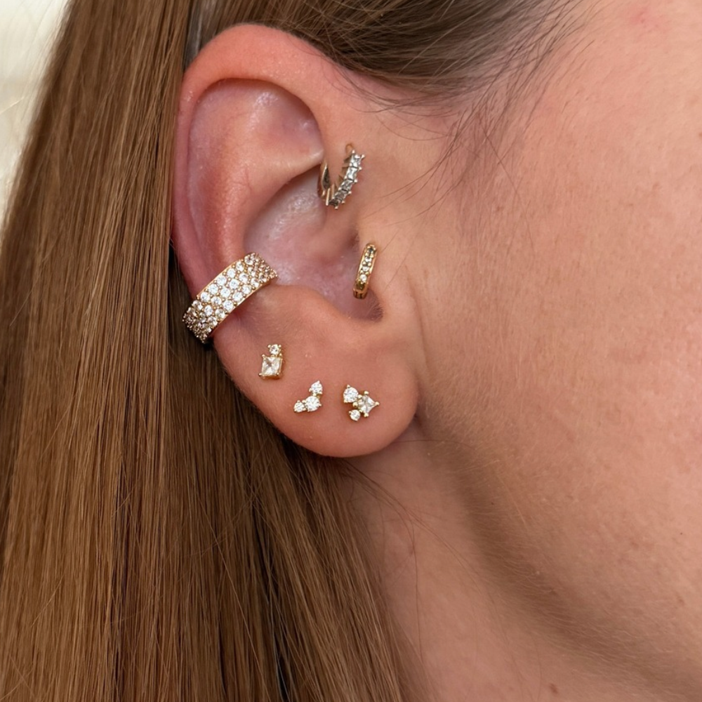 Tris Orecchini Mini Shine in Argento 925 Gold