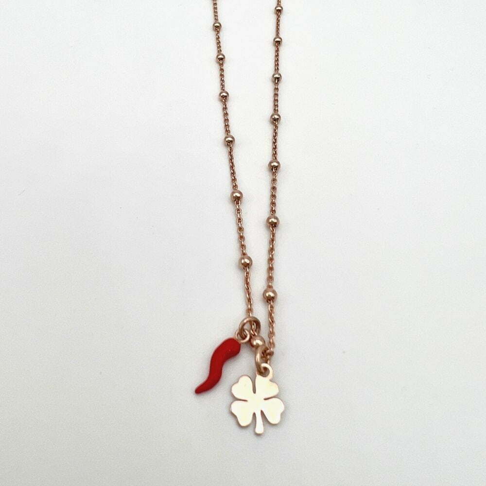 Collana Portafortuna Rosè