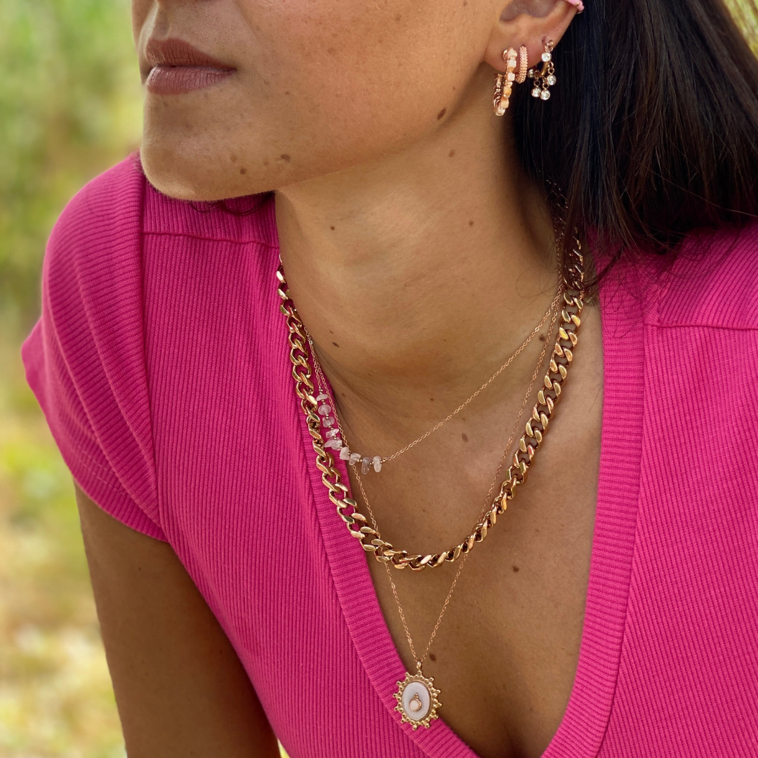 Collana Doppia con Charms Sissi in Rosè
