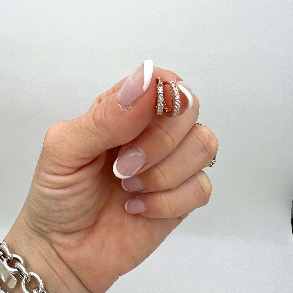 Mono Sparkle Rosè Zirconi Bianchi