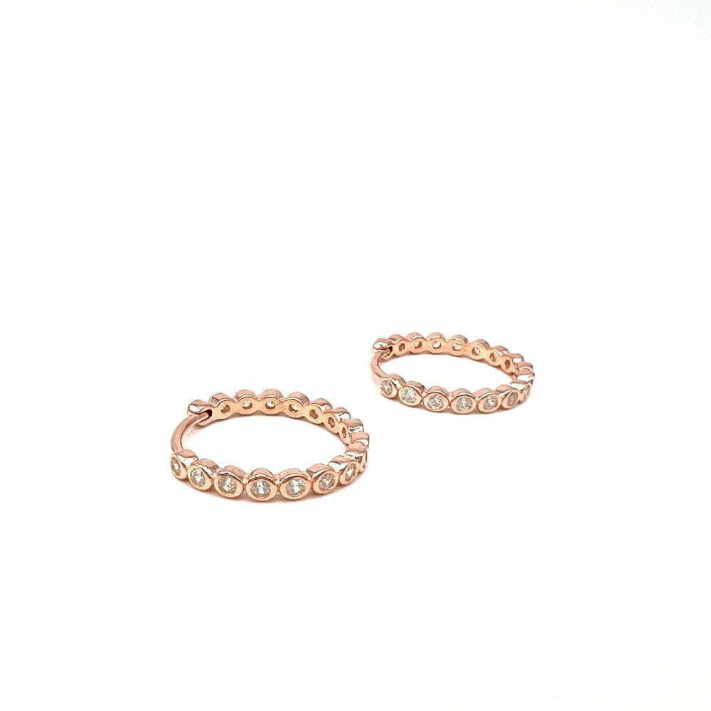 Hoops Rosè Zirconi Bianchi