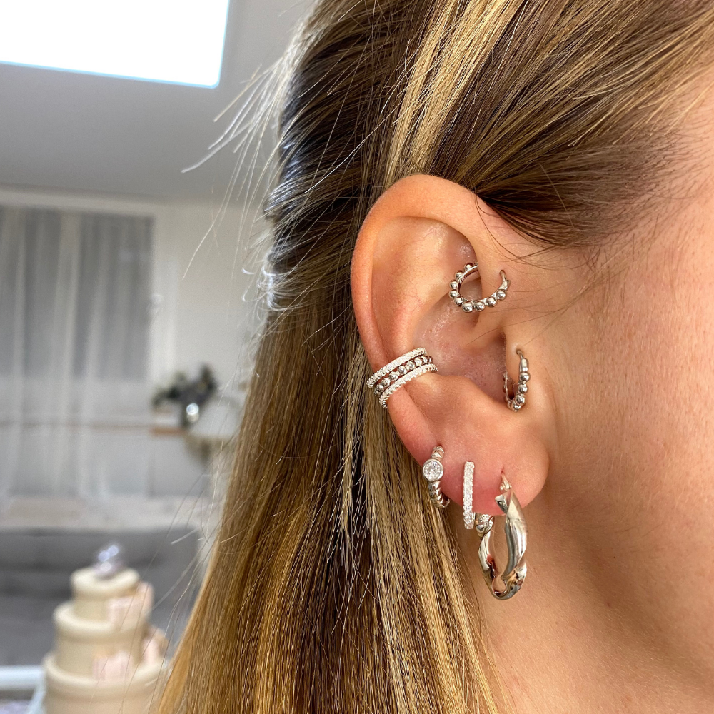 Torchon Infinity Hoops