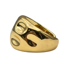 Anello Terra Fusa in Acciaio Gold - WJ Gioielli