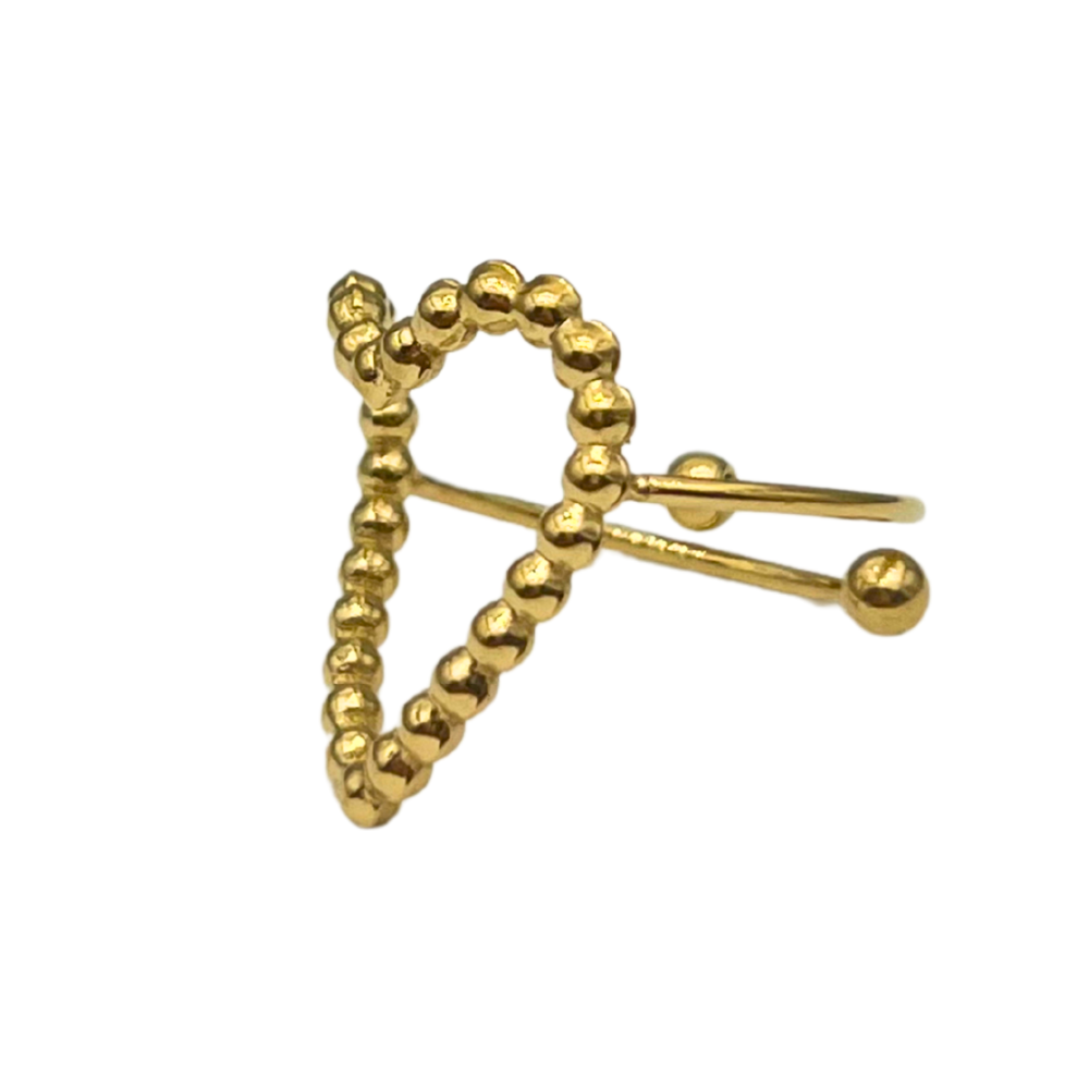 Anello Wanderlust Heart in Acciaio Gold - WJ Gioielli