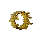 Anello a Fascia Golden Lines in Acciaio Gold