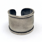 anello in argento 925 fascia larga lavorato