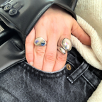 Anello Contrariè Big in Acciaio Silver - WJ Gioielli
