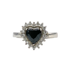 Anello Black Heart in Argento Silver - WJ Gioielli