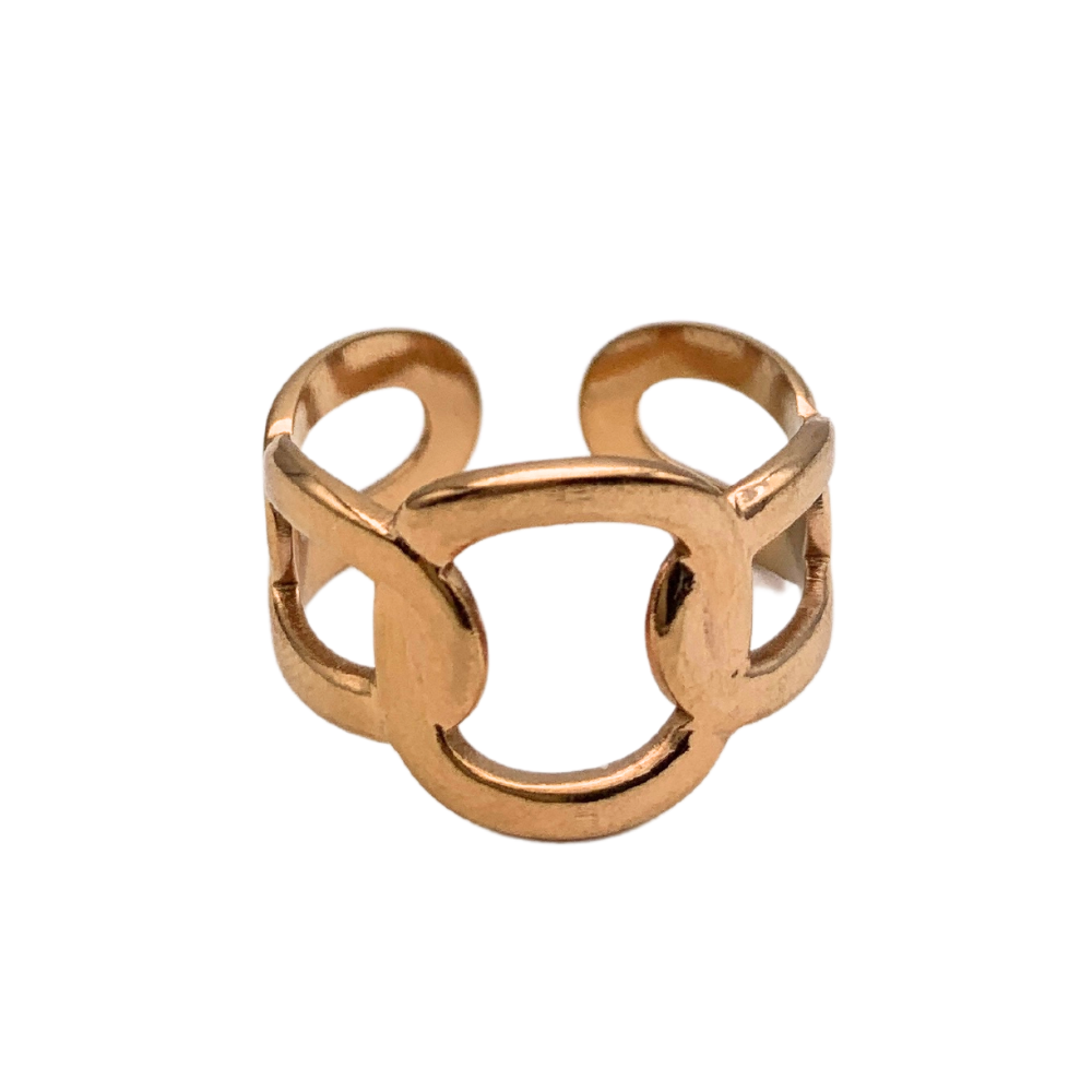 Anello Chain in Acciaio Rosè - WJ Gioielli