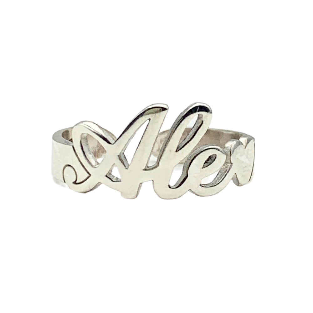 Anello con Nome Corsivo Personalizzabile - WJ Gioielli