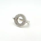 anello rondella in argento 925 personalizzabile con incisione