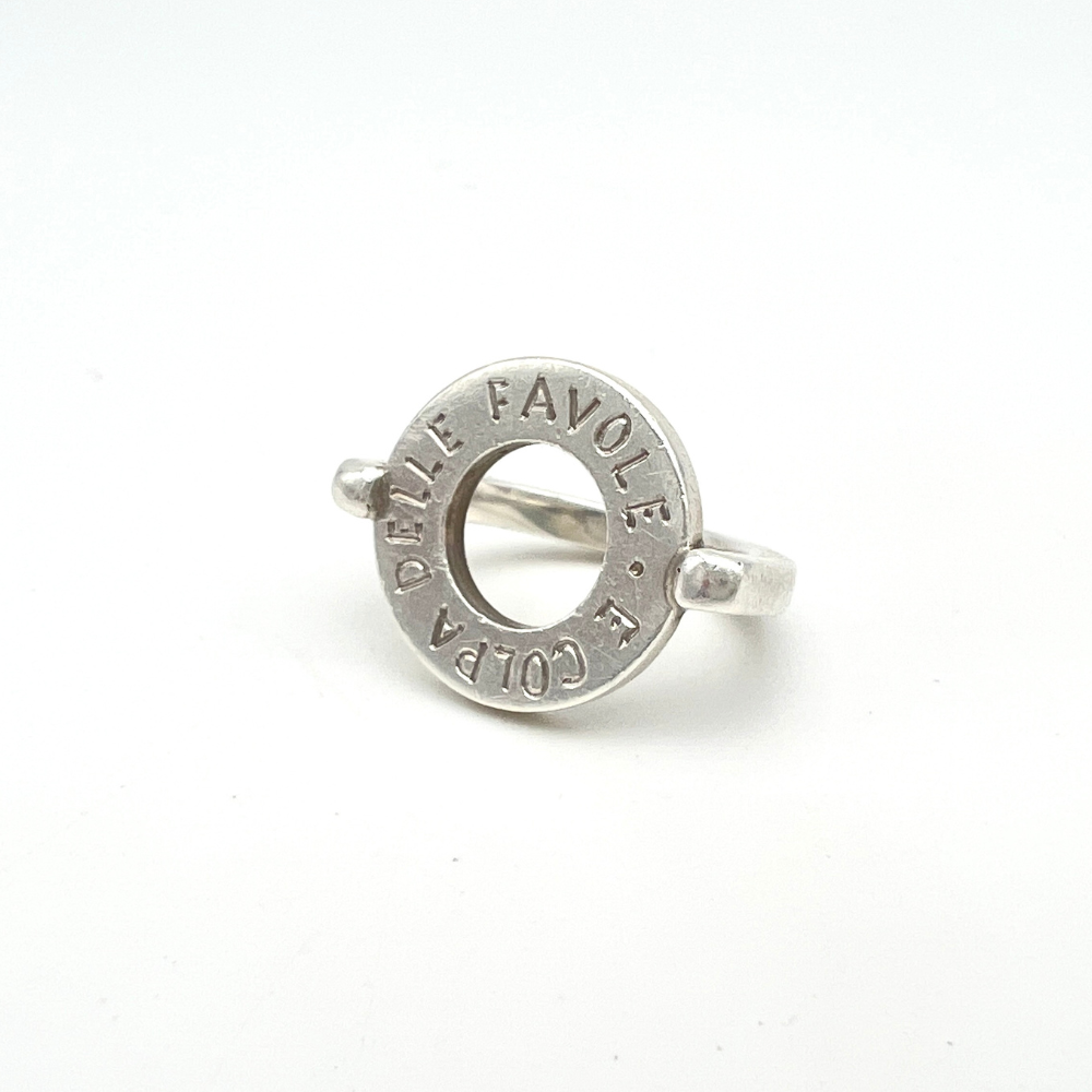 anello rondella in argento 925 personalizzabile con incisione