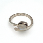 Anello Contrariè Pietra Bianca in Argento Silver - WJ Gioielli