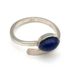 Anello Contrariè Pietra Blu in Argento Silver - WJ Gioielli