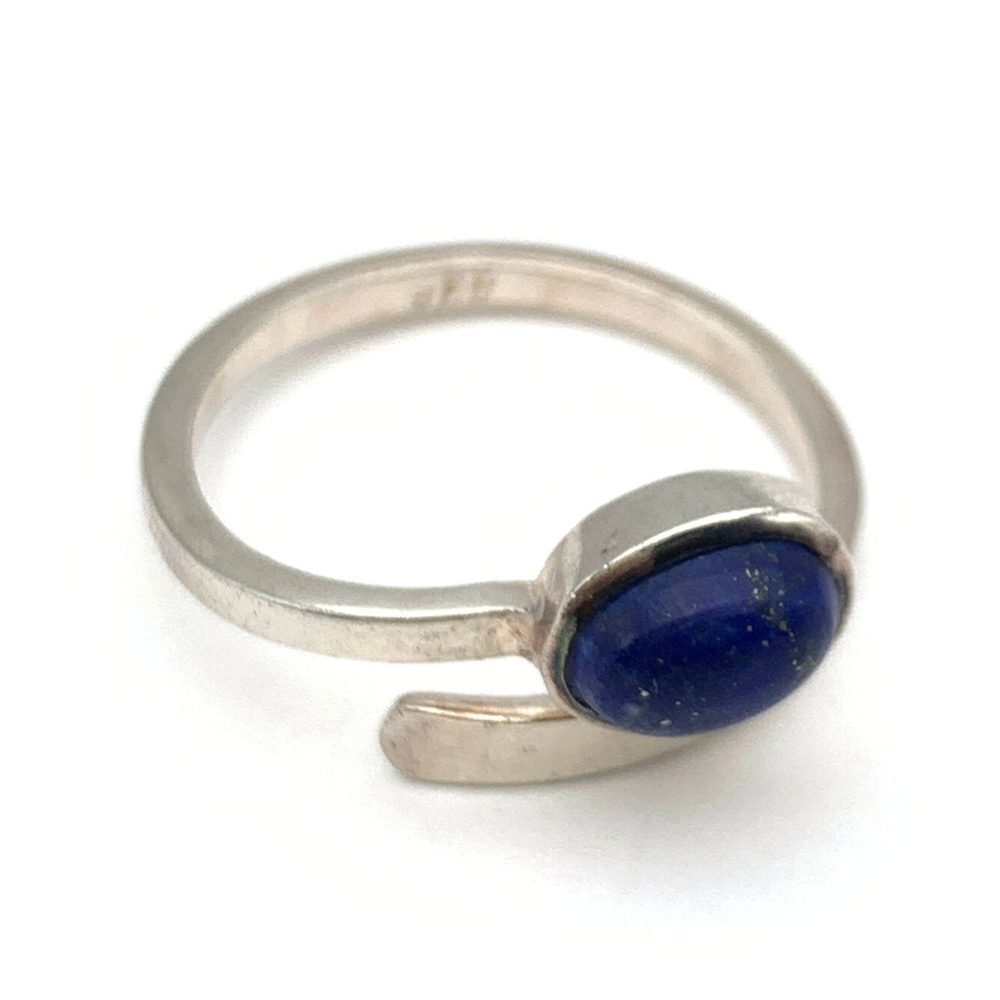 Anello Contrariè Pietra Blu in Argento Silver - WJ Gioielli
