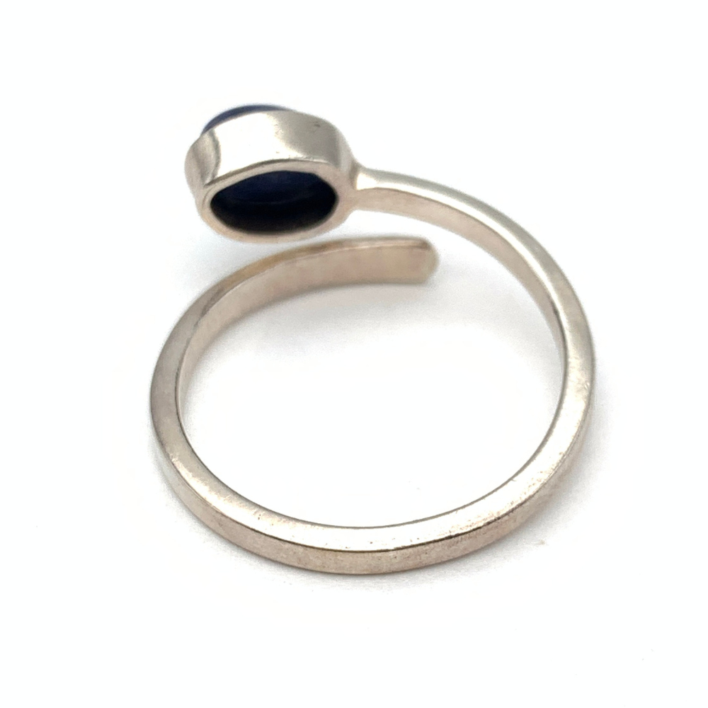 Anello Contrariè Pietra Blu in Argento Silver - WJ Gioielli