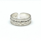 anello da piede in argento silver bubble