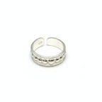anello da piede in argento silver
