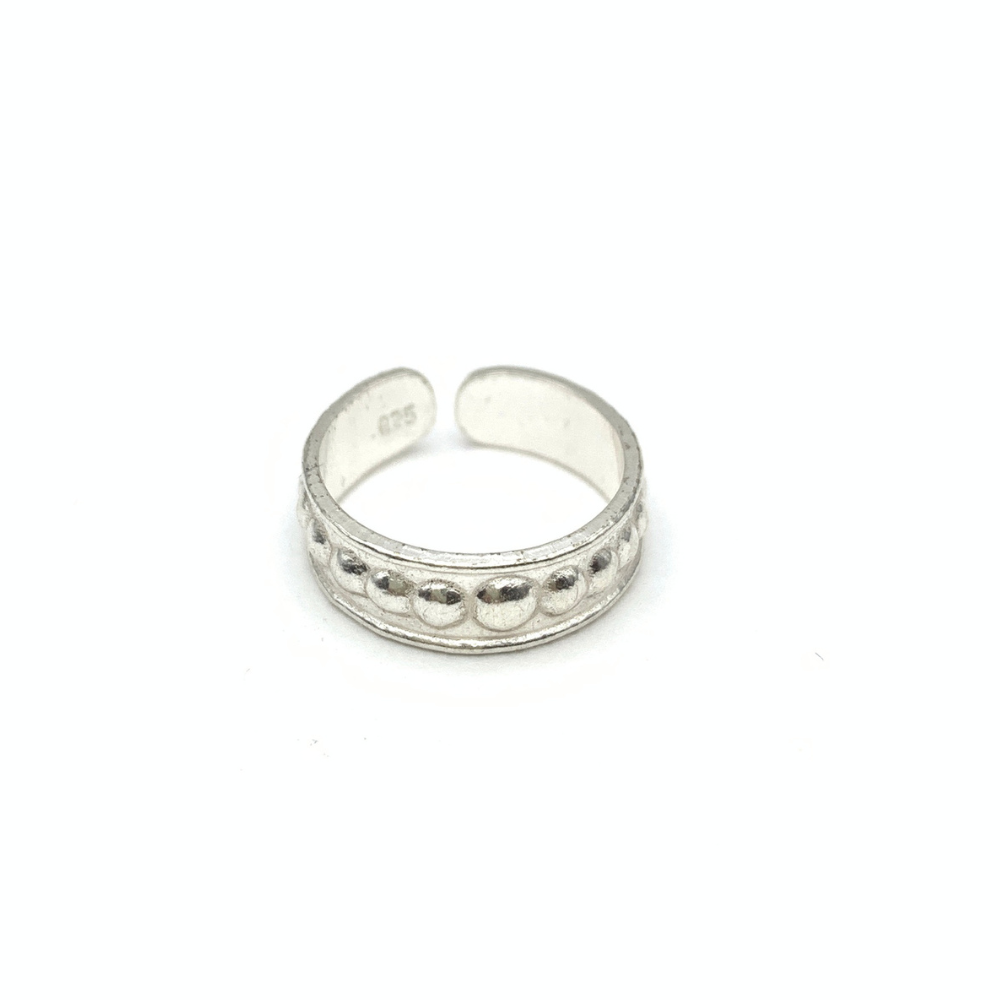 anello da piede in argento silver