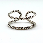 anello doppia fascia argento torchon