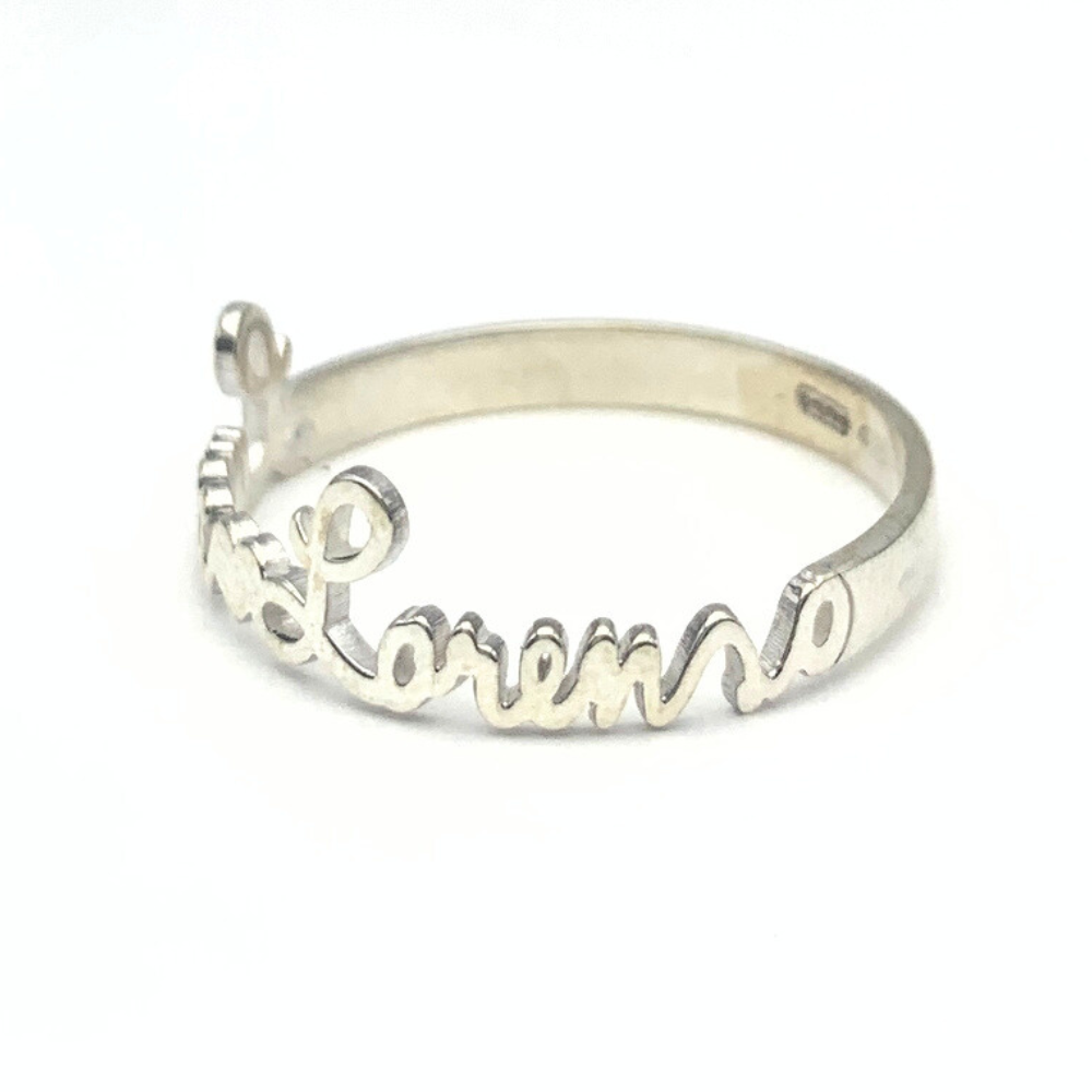 anello in argento 925 personalizzabile con doppio nome