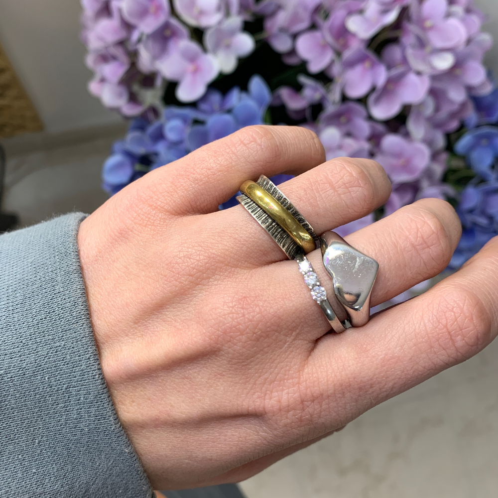 Anello Fede Girevole in Argento Silver - WJ Gioielli