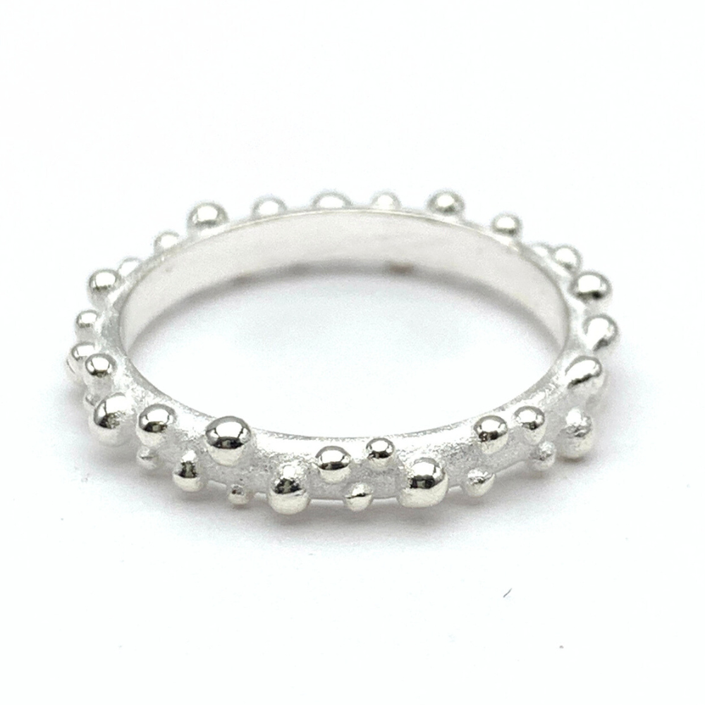 Anello Fedina Bubble in Argento Silver - WJ Gioielli