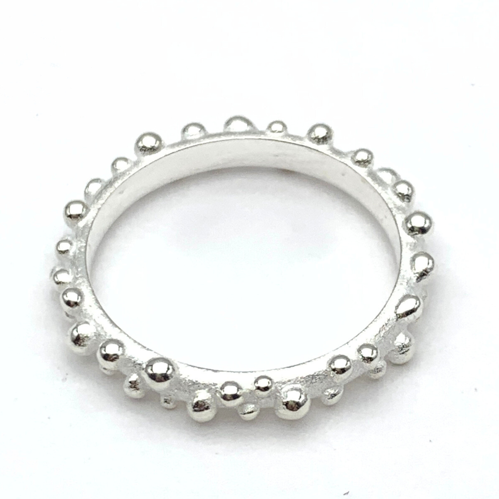 Anello Fedina Bubble in Argento Silver - WJ Gioielli