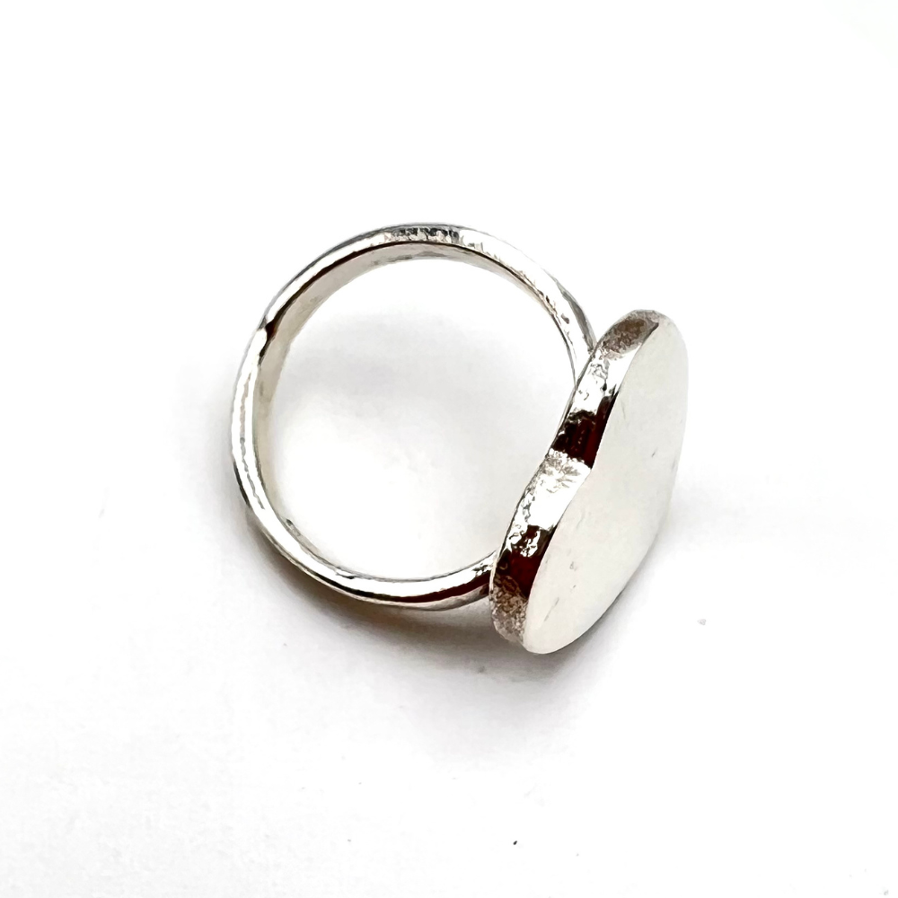 anello in argento silver con cuore pieno
