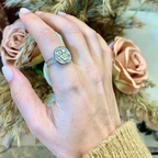anello in acciaio inox silver con moneta