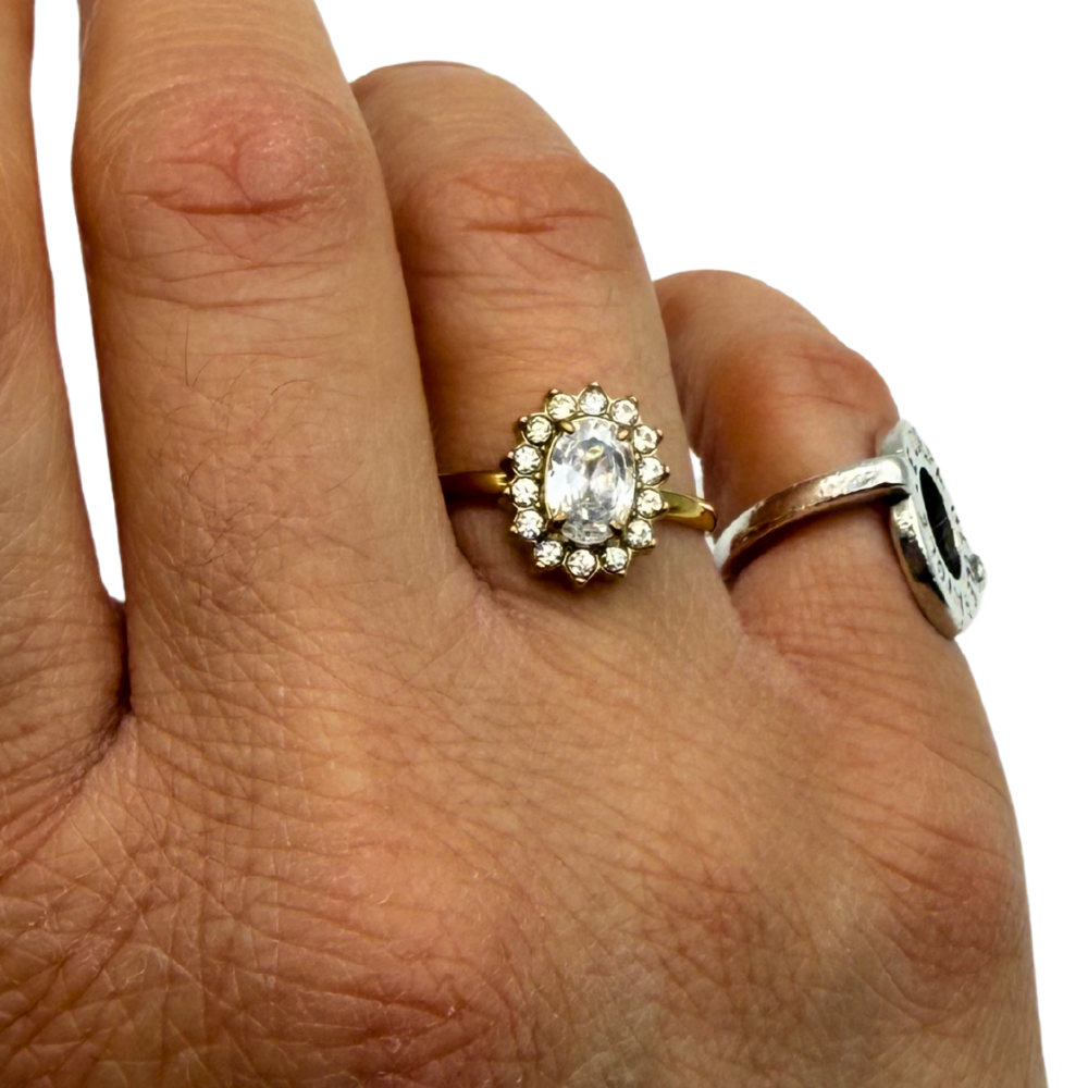 Anello Kate Regolabile in Acciaio Gold