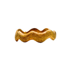 Anello Onda Minimal in Argento Gold - WJ Gioielli