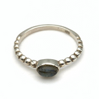 Anello Pietra Dura Ovale in Argento Silver - WJ Gioielli