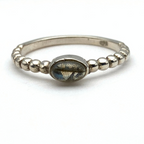 Anello Pietra Dura Ovale in Argento Silver - WJ Gioielli
