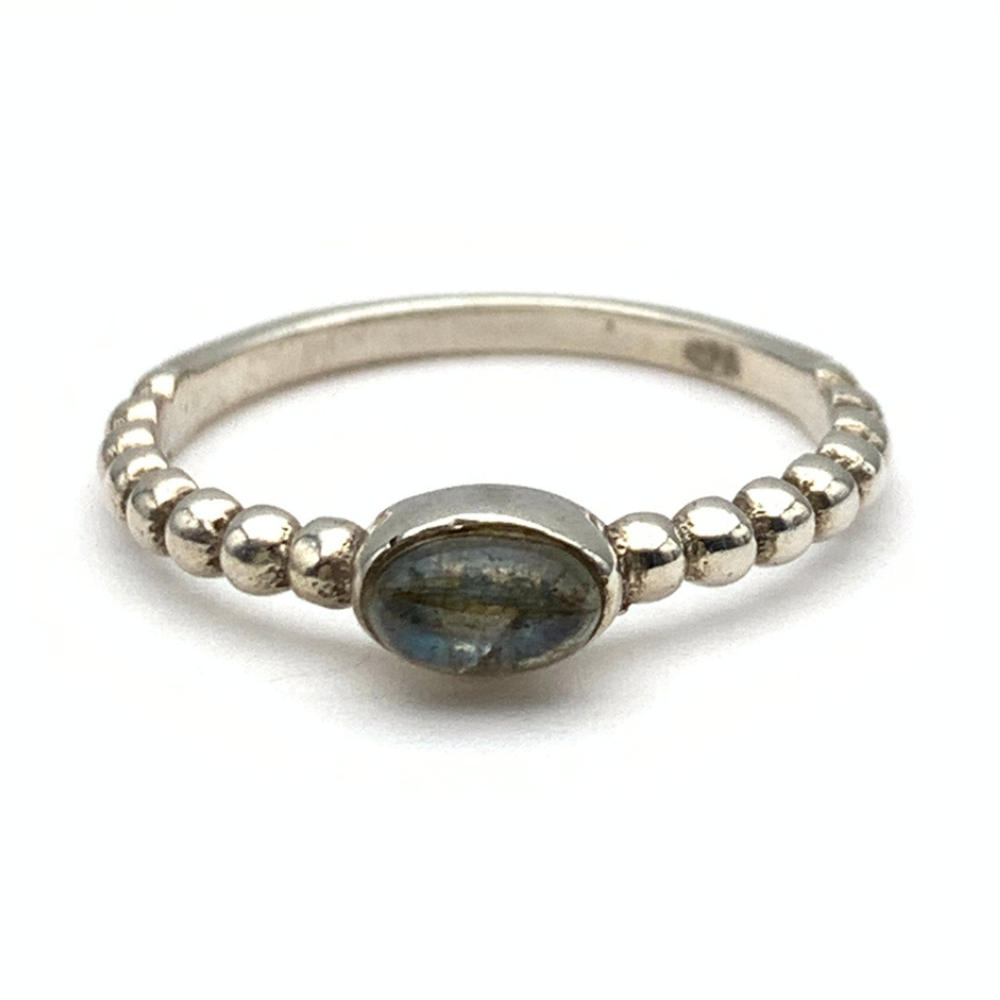 Anello Pietra Dura Ovale in Argento Silver - WJ Gioielli