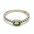 Anello Pietra Verde Chiaro in Argento Silver - WJ Gioielli