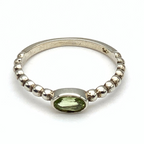 Anello Pietra Verde Chiaro in Argento Silver - WJ Gioielli