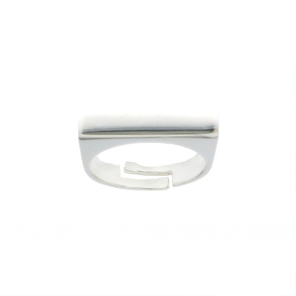 anello quadrato argento