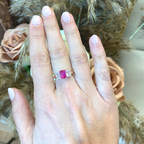 anello rosè zirconi baguette