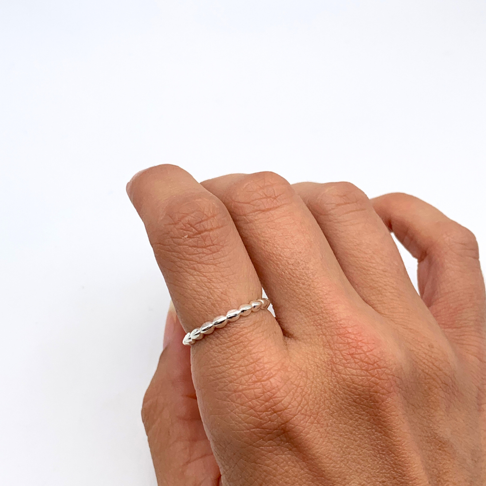 Anello Sassolini Bubble in Argento Silver - WJ Gioielli