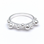 Anello Corona Bubble in Argento Silver - WJ Gioielli