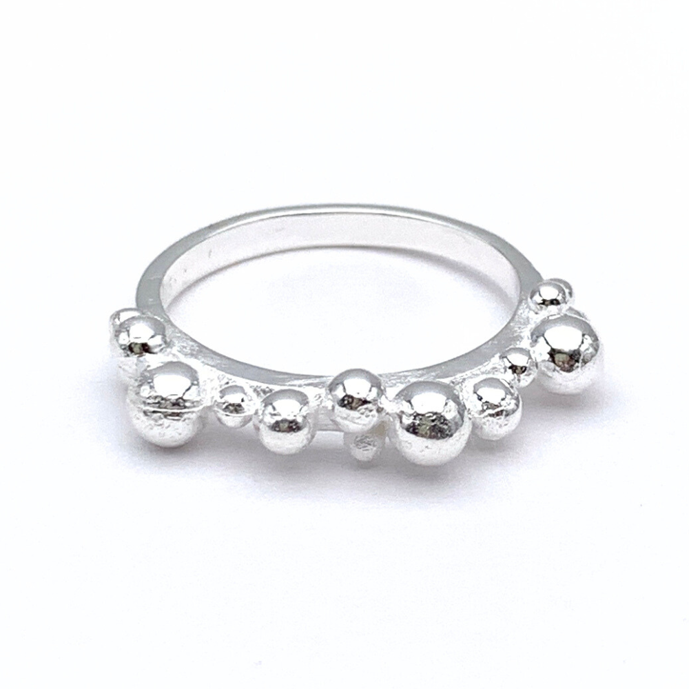 Anello Corona Bubble in Argento Silver - WJ Gioielli