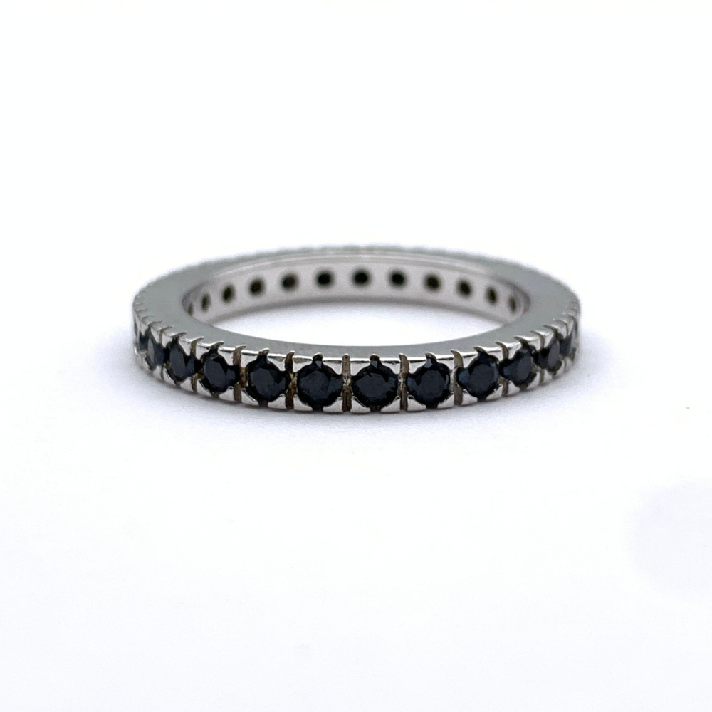 Fedina Veretta Silver con Zirconi Neri